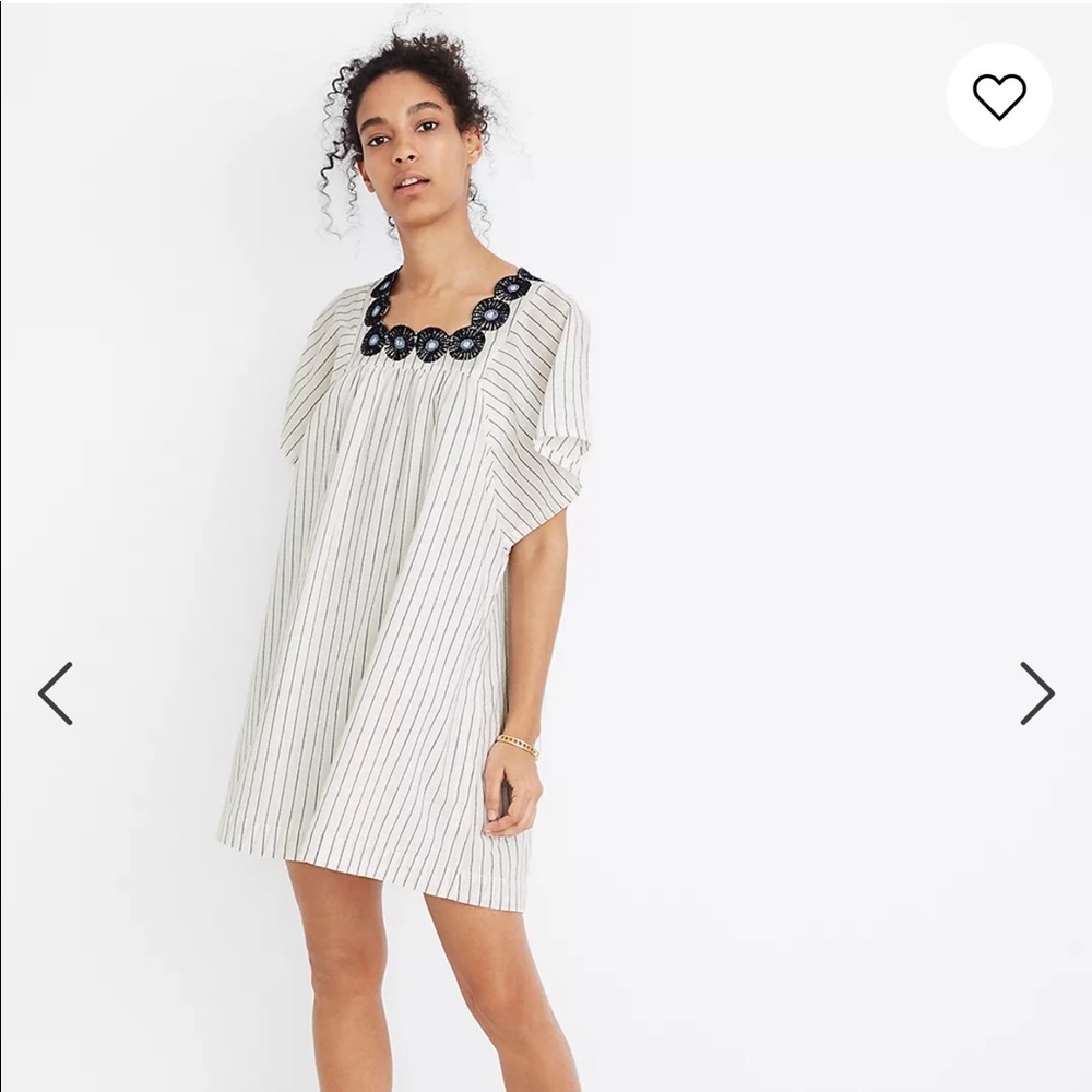 Madewell Embroidered Butterfly Dress in Stripe-only worn once!!